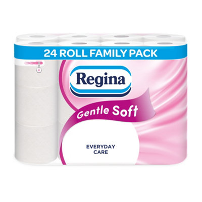 B&Q -  Gentle Soft White Toilet RollPack Of 24