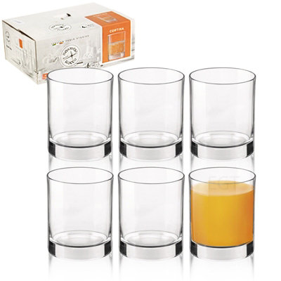 B&Q -  Bormioli Rocco 255Ml 6Pcs Dinner Whisky Tumbler Set Drinking Glasses Bar New