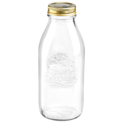 B&Q -  Quattro Stagioni Glass Bottle With Screw Top Lid1L