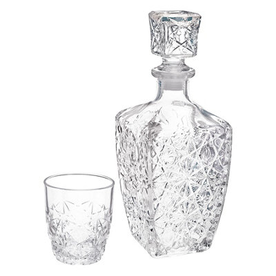 Bormioli Rocco 7 Piece Dedalo Whisky Decanter & Glasses Set