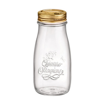 B&Q -  Quattro Stagioni Glass Bottle With Screw Top Lid400Ml