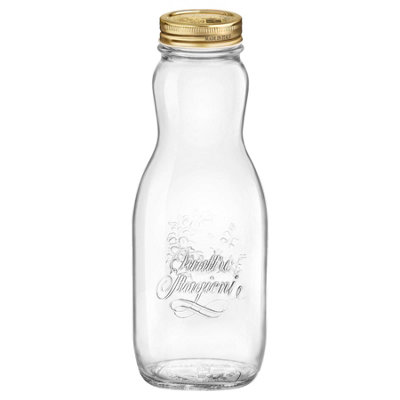 B&Q -  Quattro Stagioni Glass Juice Bottle With Screw Top Lid1L
