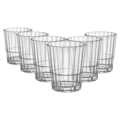B&Q -  Oxford Bar Stacking Double Whisky Glasses374MlClearPack Of 6