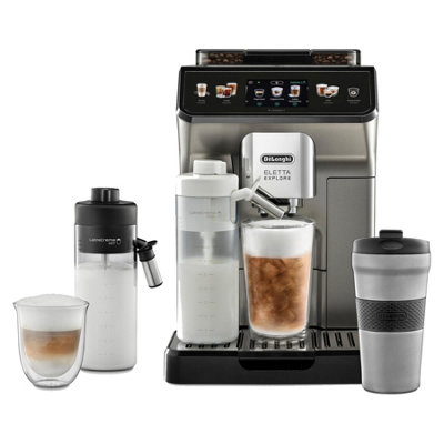 Delonghi Eletta Explore Bean To Cup Automatic Coffee MachineSilver from B&Q