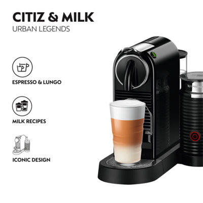 Nespresso Citiz Black With Milk Frother By Delonghi - Image 12