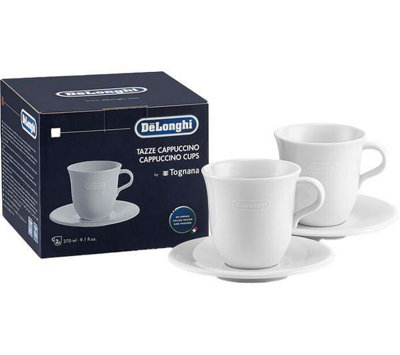 B&Q -  Dlsc309 Porcelain Cappuccino Cups Twin Pack 270Ml White