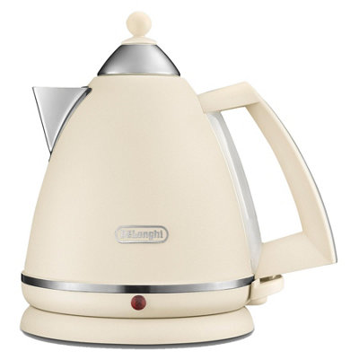 Delonghi Beige Cordless Jug Kettle, Argento 1.7L