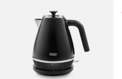 B&Q -  Delonghi 1.7L Distinta X Stainless Steel Kettle Black