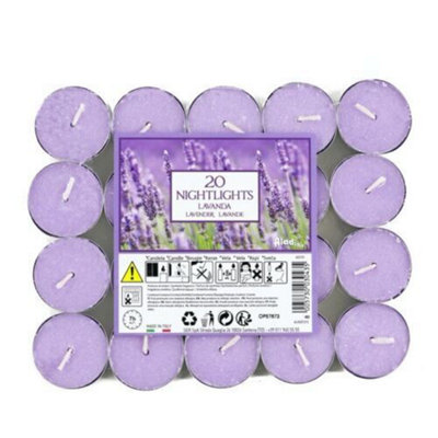 20Pck Lavender Scented Tealight Candle Set from B&Q