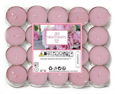 20Pck Rose Scented Tealight Candle Set from B&Q