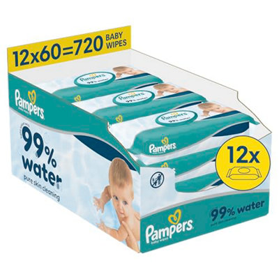  - Pampers 99% Water Baby Wipes720 Count