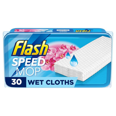 Flash Speedmop Floor Cleaner Wipes With Wild Orchid Scent X 30For A Fast & Easy Clean from B&Q