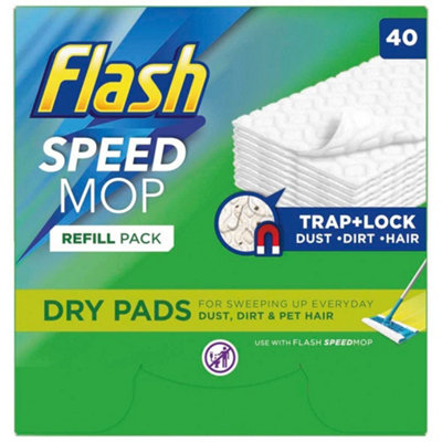 Flash Speedmop Dry Refill Pads 40Ct Pack Floor Cleaning from B&Q