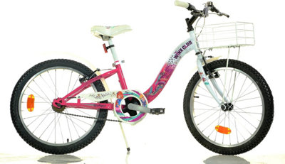 Dino Bikes Dino Winx 20In Kids BikeWhite/pink from B&Q