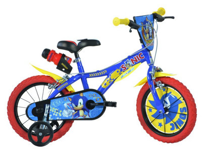 B&Q -  Sonic The Hedgehog Childrens 16" Bicycle W/ Stabilisers