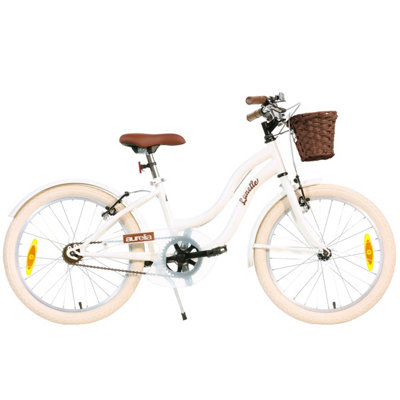 B&Q -  Retro 20" Kids BicycleWhite Classic Vintage Style Bike For Children