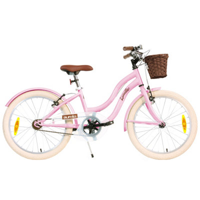 B&Q -  Retro 20" Kids BicyclePink Classic Vintage Style Bike For Children