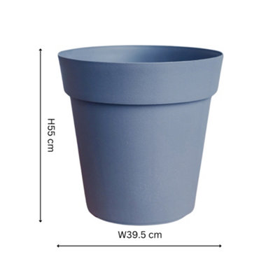 Ivyline Blue Cleo Planter With Wheels - Small - Night - Image 6
