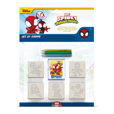 Multiprint - Disney Spidey & Friends - Kids Craft and Stationery Set - 5 Stamps Back to School - Image 6
