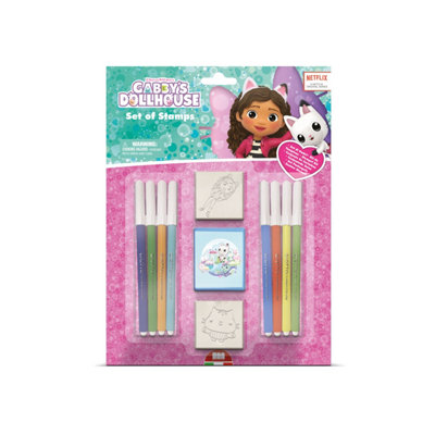 B&Q -  Gabbys Dollhouse Blister Pack 2 StampsKids Craft & Stationery Set