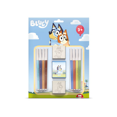 B&Q -  Bluey Blister Pack 2 StampsKids Craft & Stationery Set
