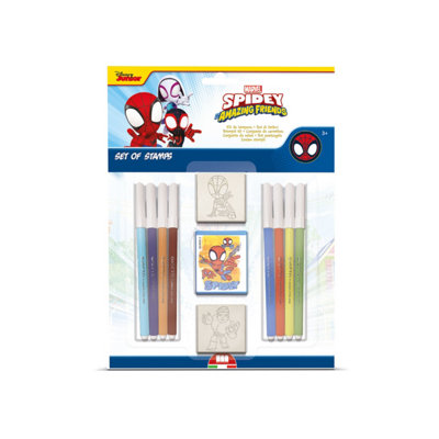B&Q -  Spidey & Friends Blister Pack 2 StampsKids Craft & Stationery Set