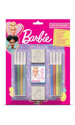 B&Q -  Barbie Blister Pack 2 StampsKids Craft & Stationery Set