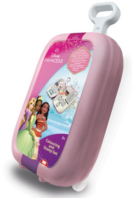 Print Disney Princess Kids Colouring And Stamp Trolley Set Multi Multiprint - Image 5