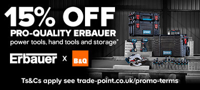 15% off Erbauer tools & storage. Click to shop now. Terms & conditions apply, refer to the Promotional terms & conditions link in the footer of the page.