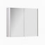 800mm 2 Door Bathroom Mirror Cabinet- White Gloss- (Choice)
