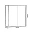 800mm 2 Door Bathroom Mirror Cabinet- White Gloss- (Choice)