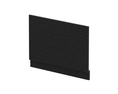 800mm Bath MFC End Panel & Plinth - Woodgrain Charcoal Black