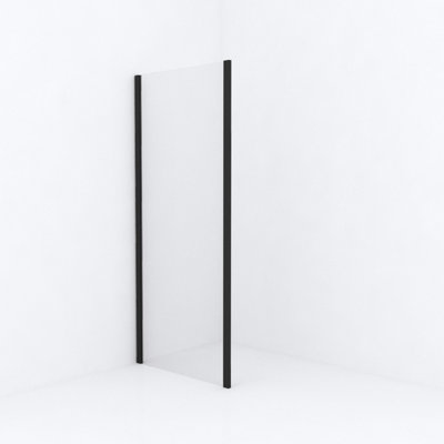 800mm Bathroom Shower Enclosure Side Panel Easy Clean Glass Black