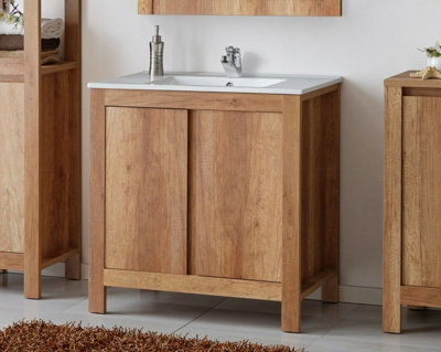 Wooden store sink cabinet