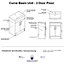 800mm Curve 2 Door Floor Standing Bathroom Vanity Basin Unit (Fully Assembled) - Cambridge Solid Wood Indigo