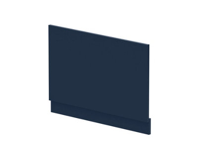 800mm Edge/Power Straight End Bath Panel & Plinth - Matt Midnight Blue