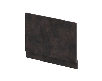 800mm Edge/Power Straight End Bath Panel & Plinth - Textured Matt Metallic Slate