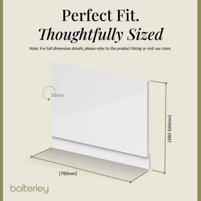 800mm MDF Bath End Panel & Plinth - Gloss White - 4