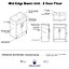 800mm Mid Edge 2 Door Floor Standing Bathroom Vanity Basin Unit (Fully Assembled) - Cartmel Woodgrain Cashmere