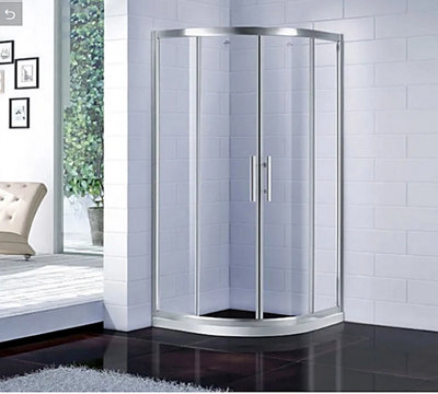 800mm Quadrant Shower Enclosure Chrome Walk In Corner Cubicle