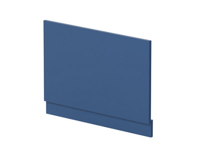 800mm Straight Reversible Bath End Panel & Plinth - Satin Blue