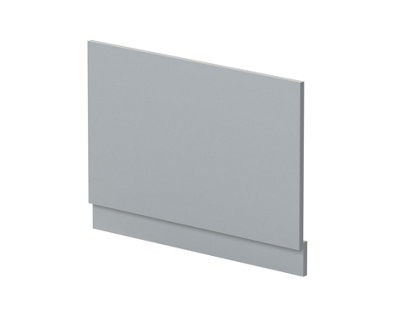 800mm Straight Reversible Bath End Panel & Plinth - Satin Grey