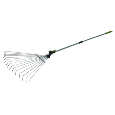 800mm to 1500mm Telescopic Garden Rake Adjustable Length Head