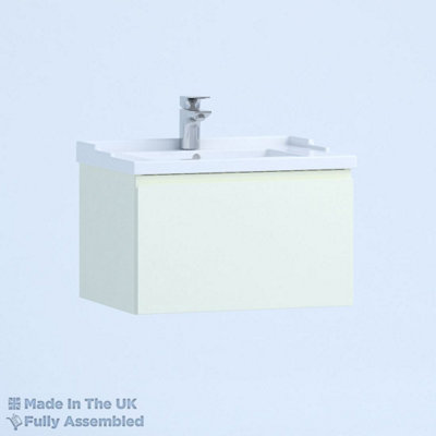 800mm Traditional 1 Drawer Wall Hung Bathroom Vanity Basin Unit (Fully Assembled) - Lucente Gloss Cream Price Comparisons | Compare The Build