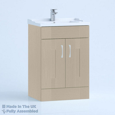 800mm Traditional 2 Door Floor Standing Bathroom Vanity Basin Unit (Fully Assembled) - Cartmel Woodgrain Cashmere Price Comparisons | Compare The Build