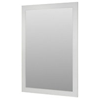 800mm x 500mm Bathroom Mirror White Gloss (Central)