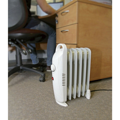 800W 6 Element Mini Oil-Filled Radiator - Thermostat Control - Auto ...