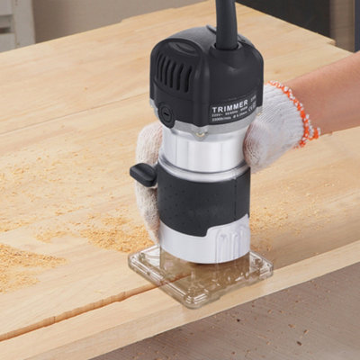 800W 6-Speed Electric Wood Router with 6.35mm Collet & Included Router Bit