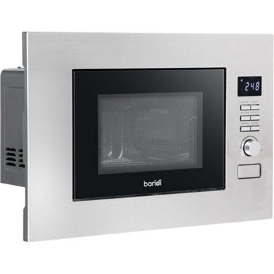 800W Integrated Microwave Oven 20L Wall Mounted Stainless Steel 595x325x390mm