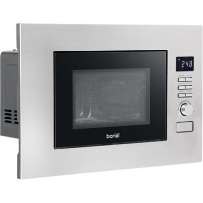 800W Integrated Microwave Oven - 20L Wall Mounted Stainless Steel 595x325x390mm